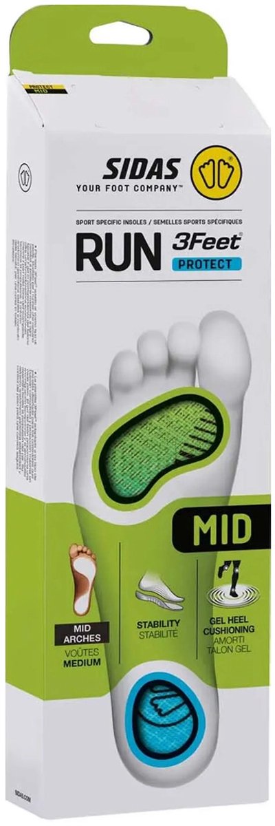 Sidas Run 3feet Protect Mid, wkładka, zielony