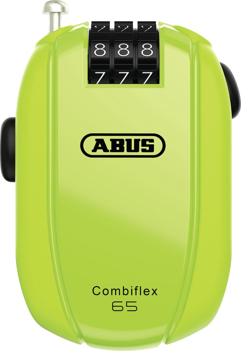 Abus Combiflex™ StopOver 65, zamek kablowy, neonowy żółty