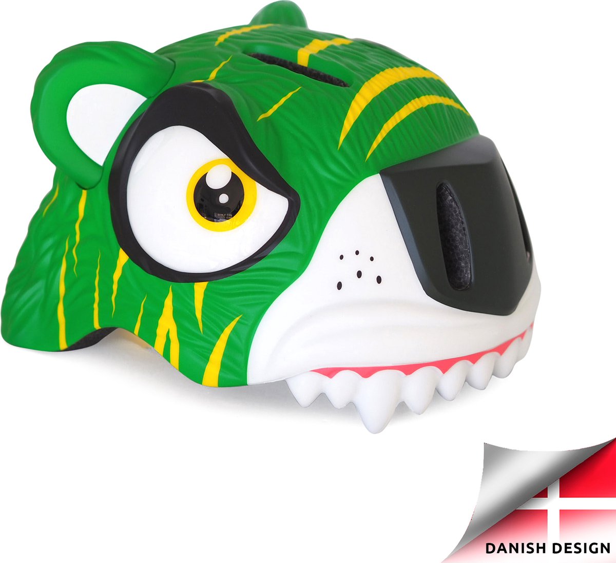 Crazy Safety Tiger, kask rowerowy, junior, zielony
