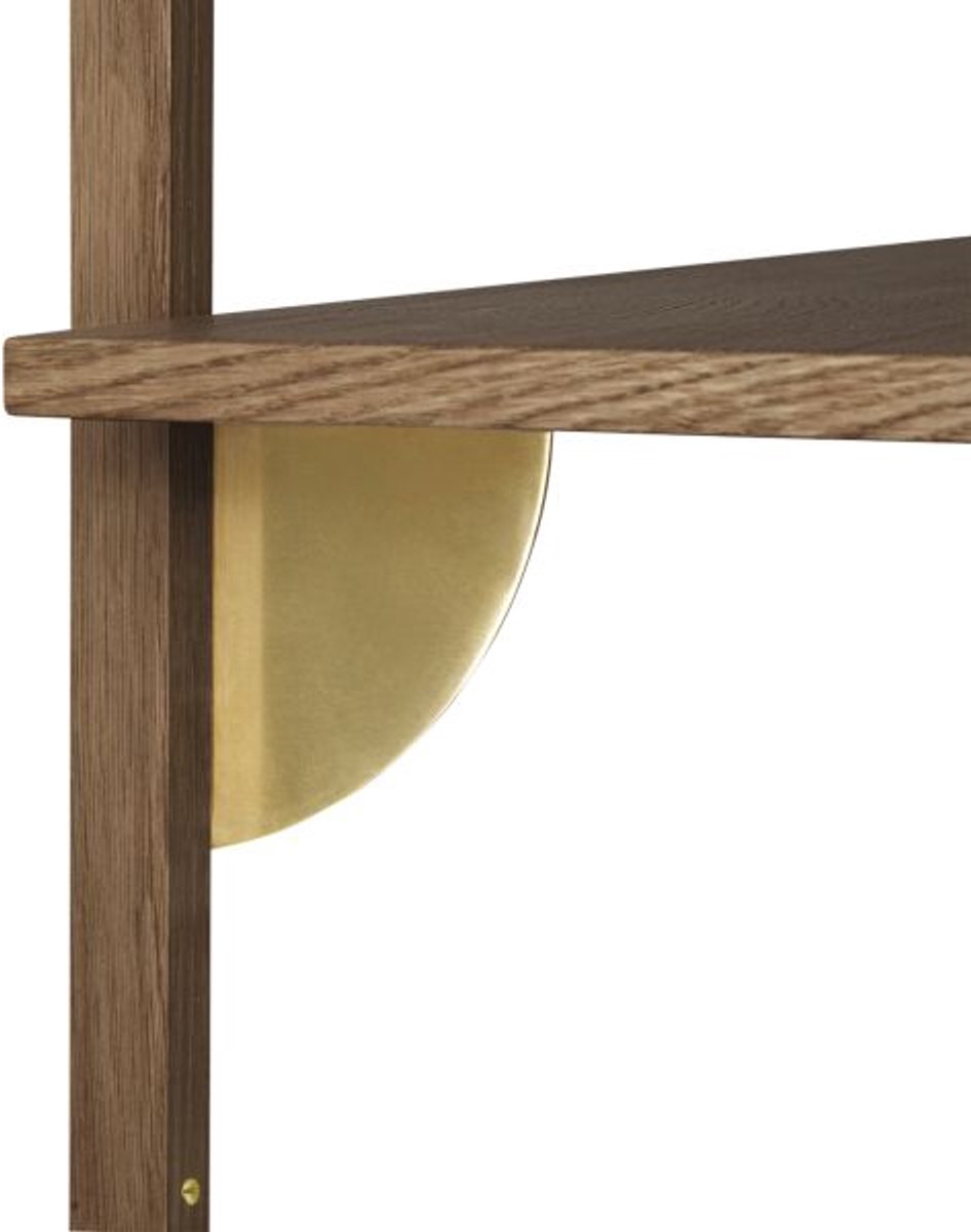 Ferm Living Estante Sector L/S Smoked Oak, brass