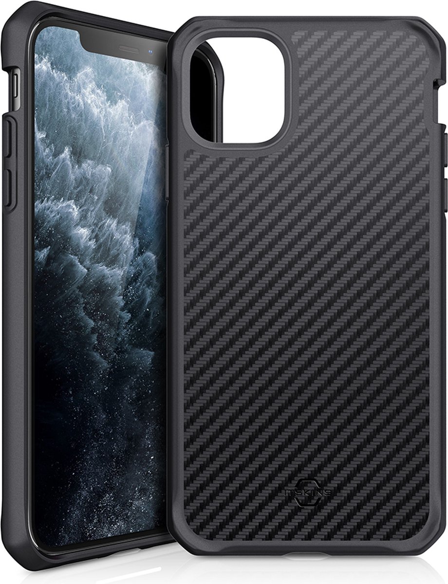 ITSKINS BALLISTIC﻿ CARBON cover for iPhone 11 Pro / XS / X®. Black