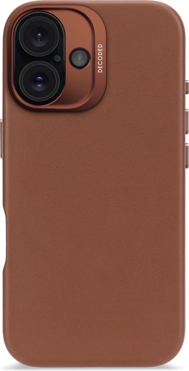 Decoded Leather Backcover for iPhone 16 Tan
