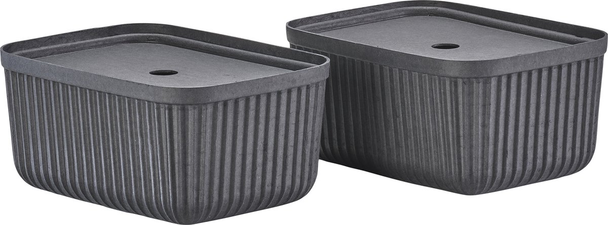 Zone Denmark 4 Cajas de almacenamiento Pulp 23x32 cm Black