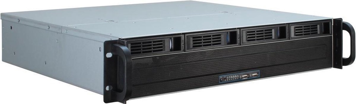 Inter-Tech IPC 2U-2404S - Kabinet - Server (Rack) - Sort