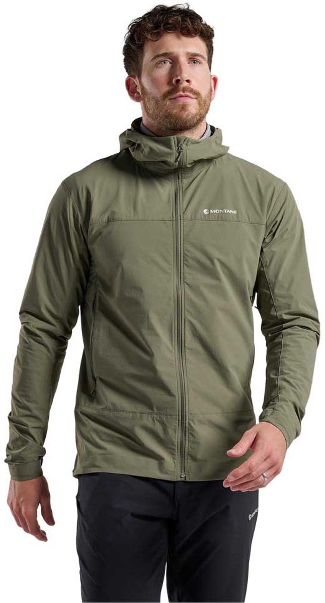 Montane Tenacity Nano Hoodie, kurtka softshell, męska, zielona