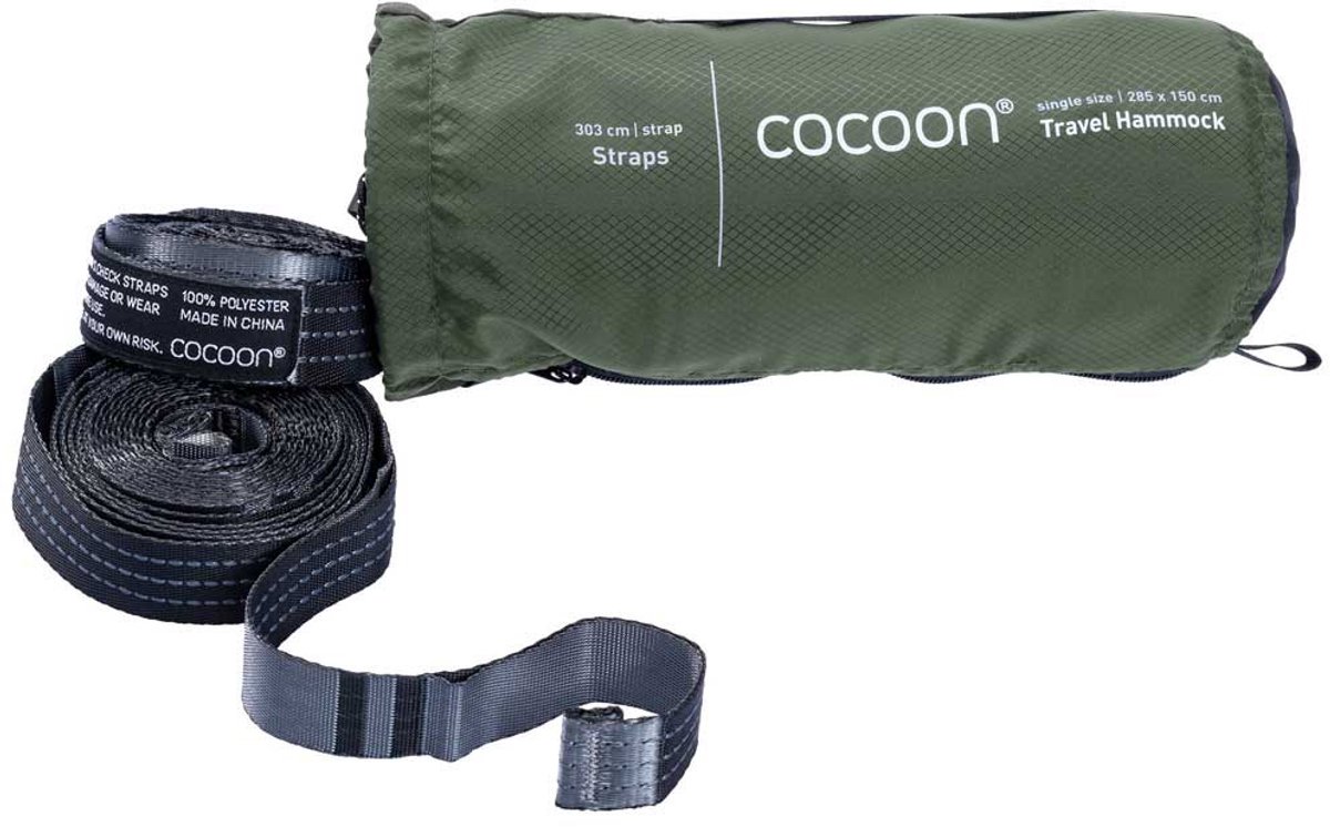 Cocoon Travel Hammock Single, 285x150 cm, Hamak, cypress green