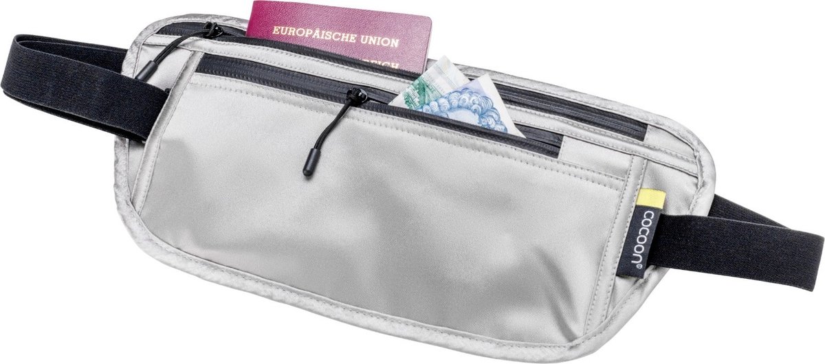 Cocoon Secret Waist Wallet / Silk, portfel, piaskowy szary