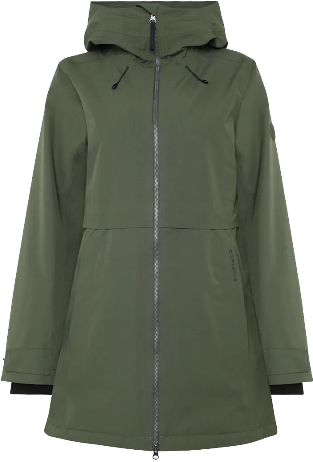 Didriksons Tiril, parka, damska, ciemnozielona