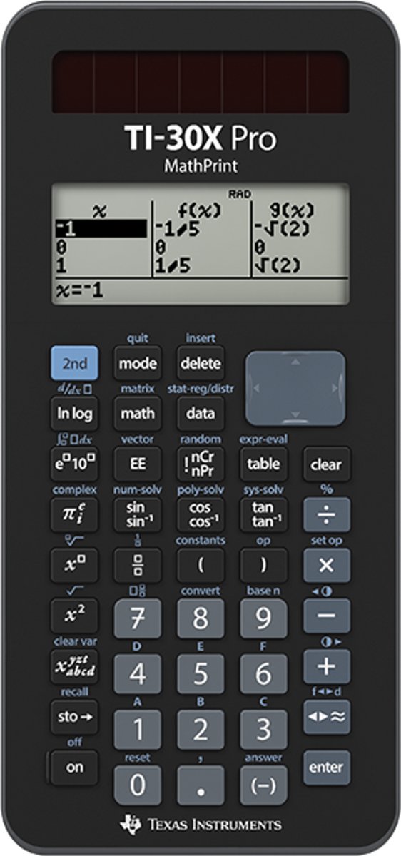 Texas Instruments TI-30X Pro - Four-line display - Probability distributions
