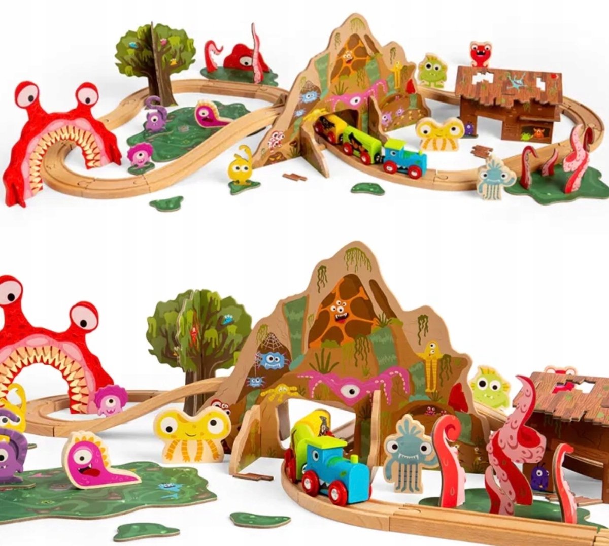 Bigjigs Wooden Monster Train Set 50pcs.