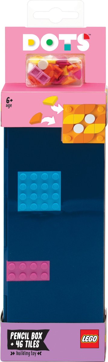 Euromic LEGO® DOTS hard pencil box + 46 colourful tiles