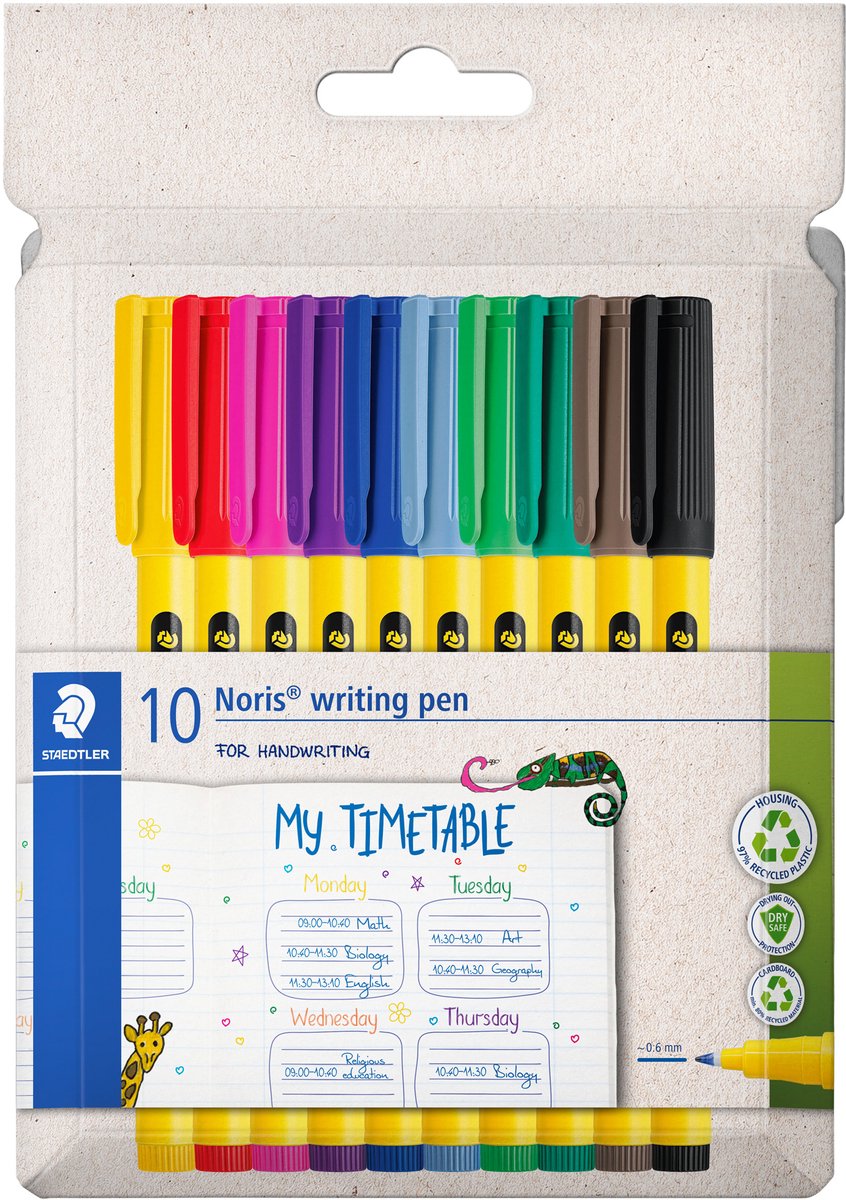 Staedtler NORIS FINELINER 0,6 MM 10STK/ASS
