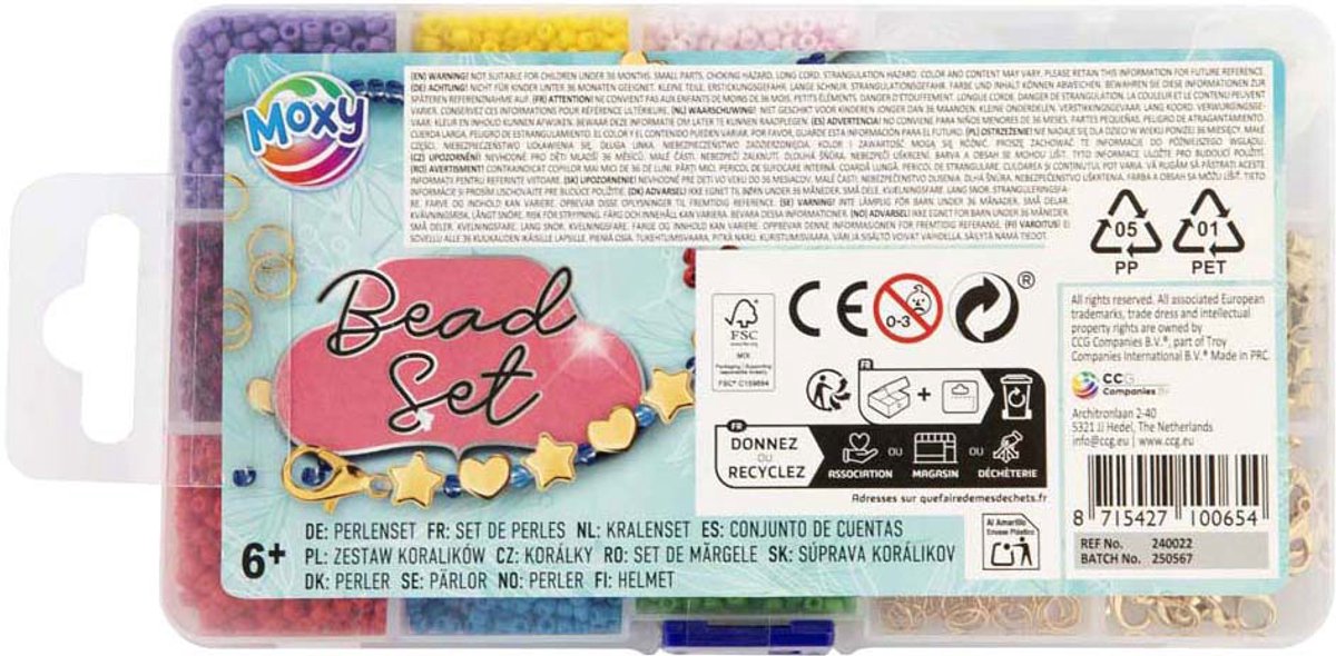 Creative Craft Group Beads in Storage Box - 9 Colors + Wire