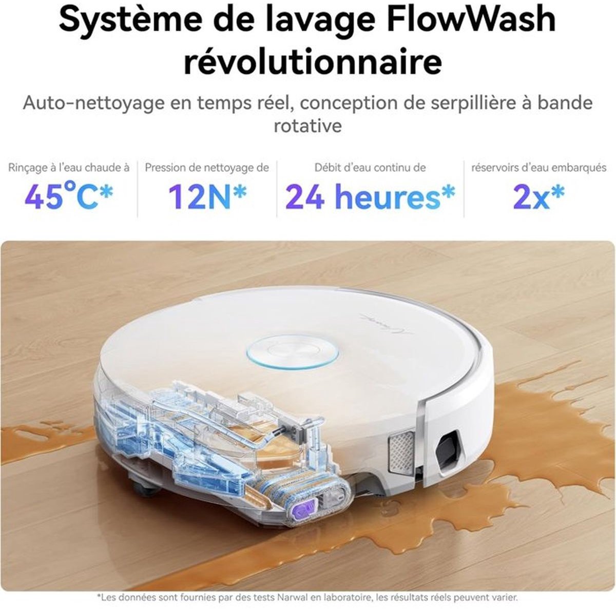 Narwal Robotstøvsuger Flow Sliver White