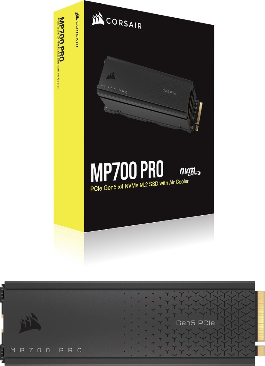 Corsair MP700 Pro SSD - 1TB - Med køleprofil - M.2 2280 - PCIe 5.0