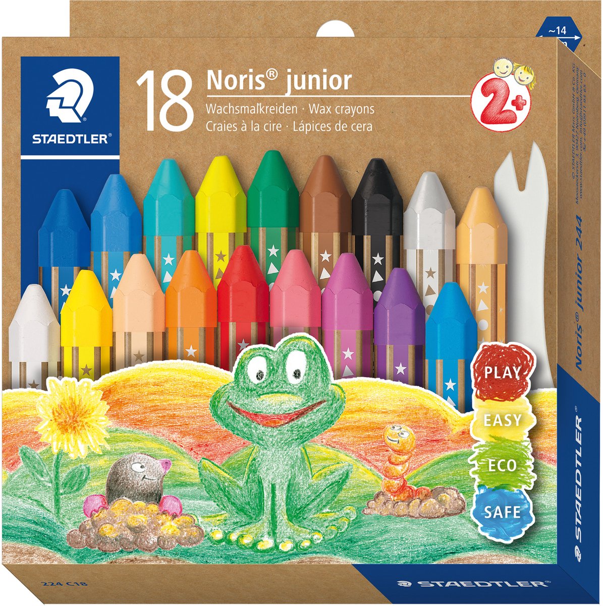 Staedtler Noris Junior Voksfarve 18 stk. ass.