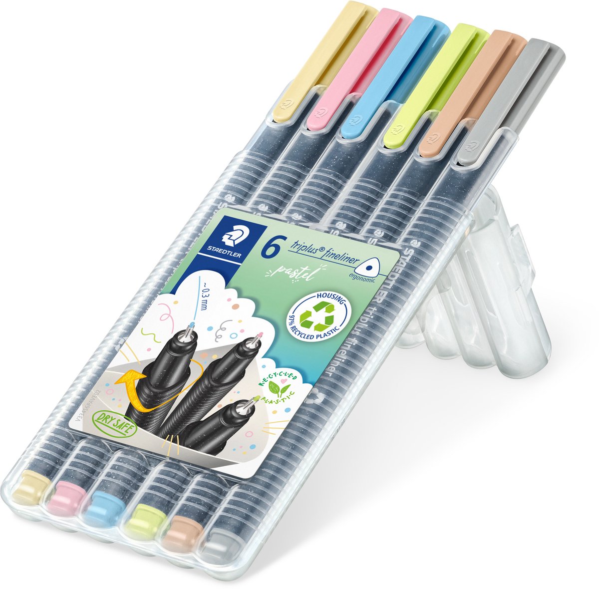 Staedtler Triplus Fineliner Pastel 6/ass. Boks