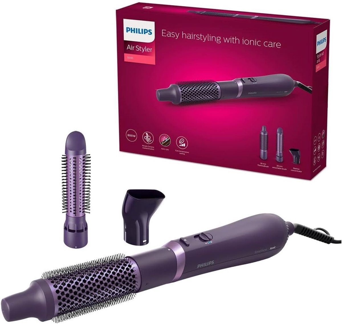 Philips Hårtørrer 3000 Series BHA305 - hair dryer/hair styler - 800 W