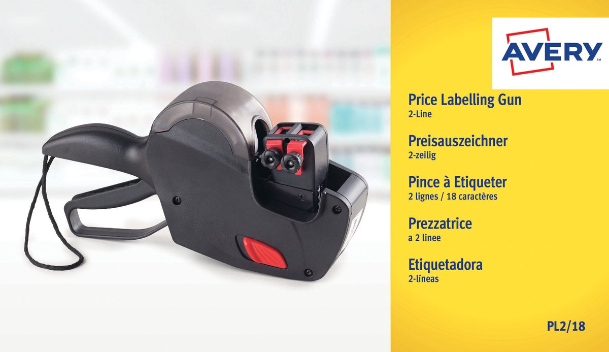 Avery Prismærkepistol 2 linjer, xmm