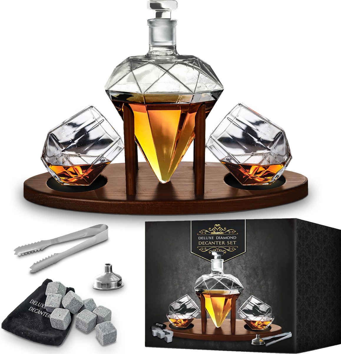 Mikamax Deluxe Diamond Decanter Set