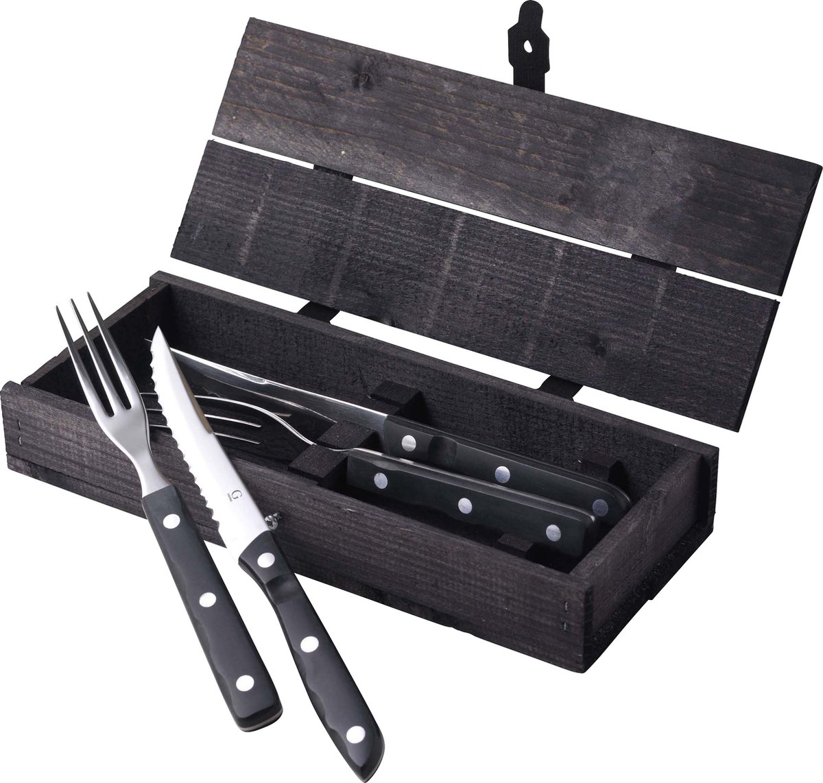 Gense Old Farmer Black steak/grill cutlery 4 pcs