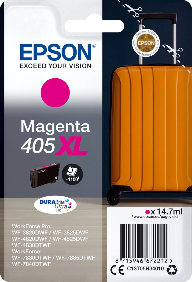 Epson 405XL - XL - magenta - original - ink cartridge
