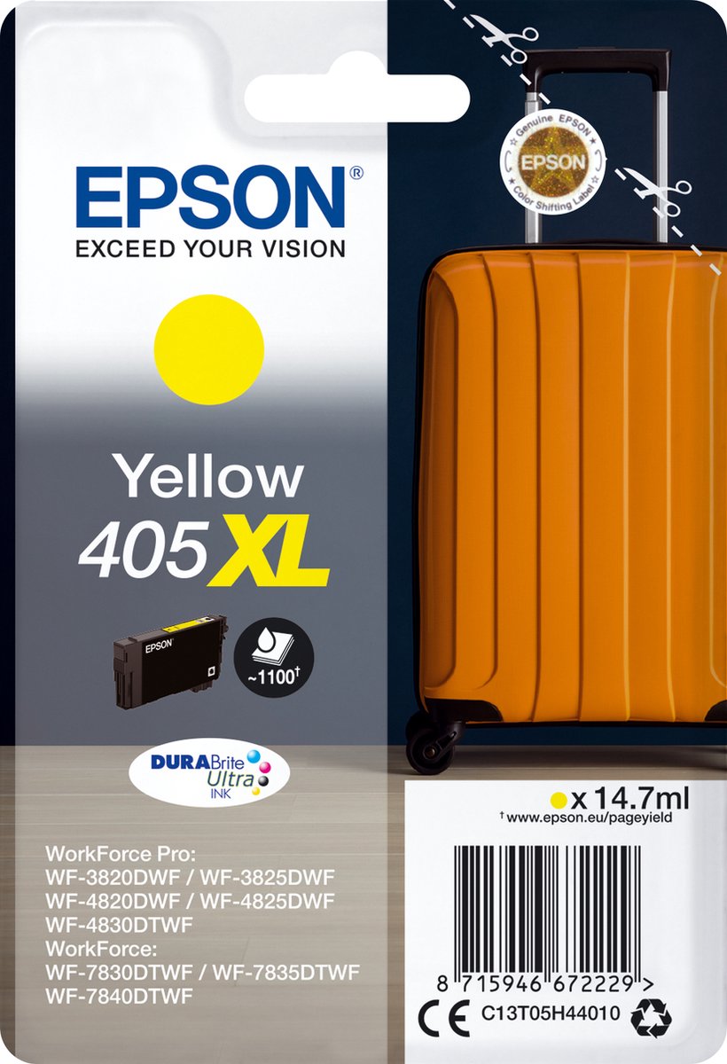 Epson 405XL - XL - yellow - original - ink cartridge