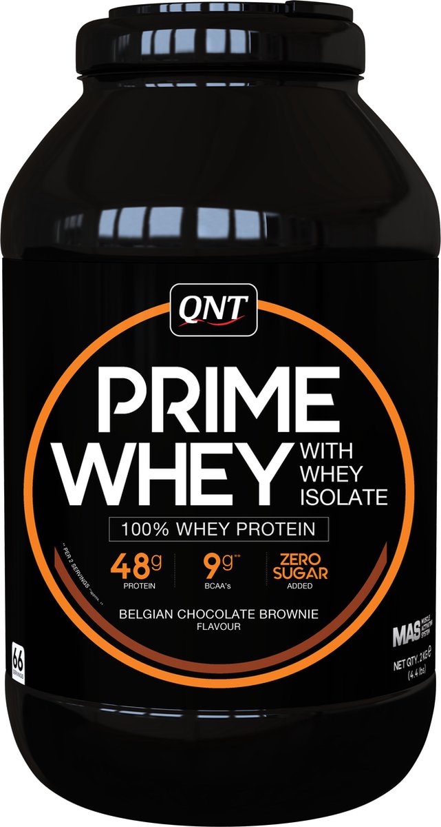 100% Whey Isolate and Concentrate Protein Blend Belgian Chocolate Brownie QNT Prime Whey 2 kg