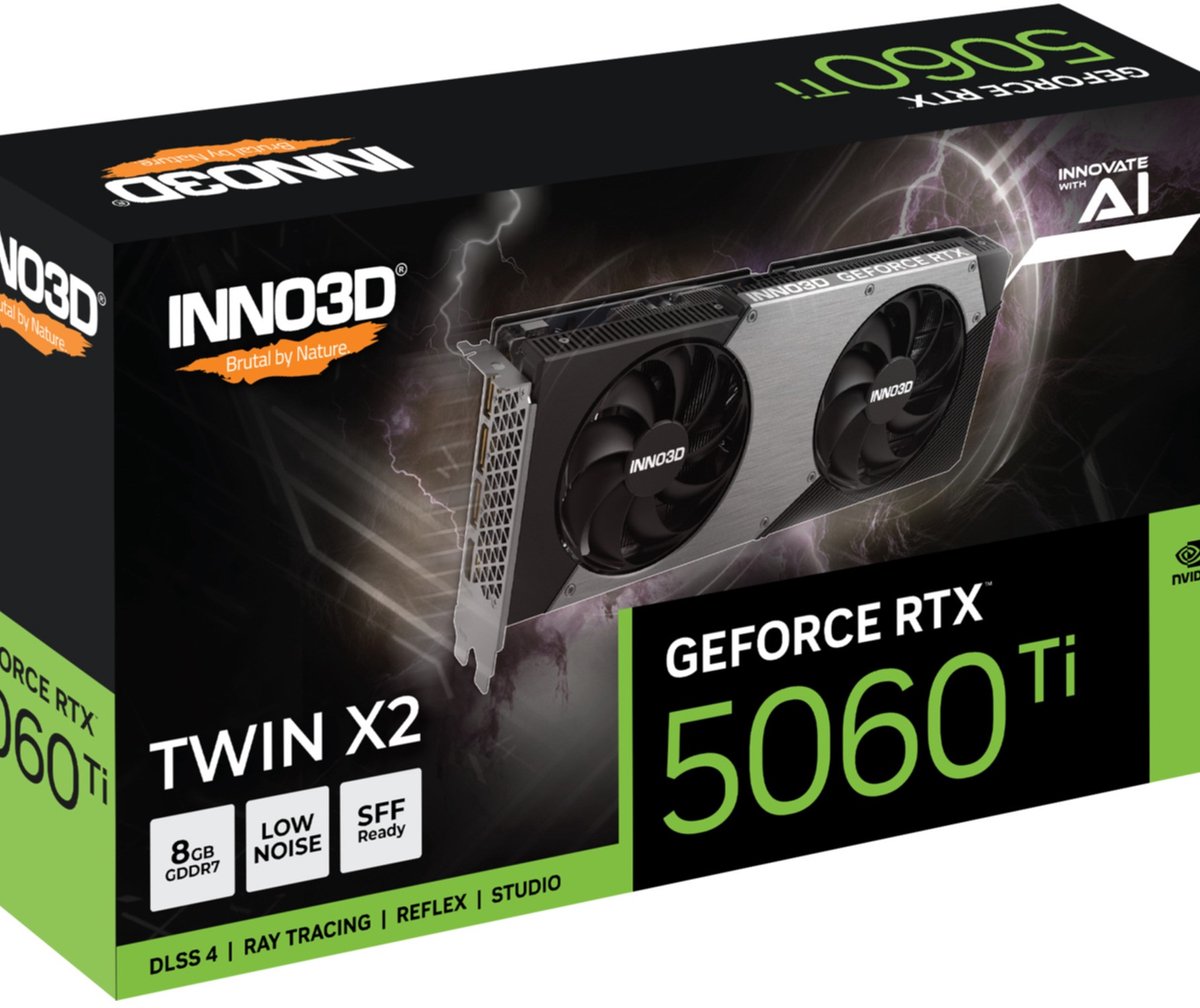 INNO3D GeForce RTX 5060 Ti 8GB TWIN X2 - 8GB GDDR7, HDMI, 3x DP