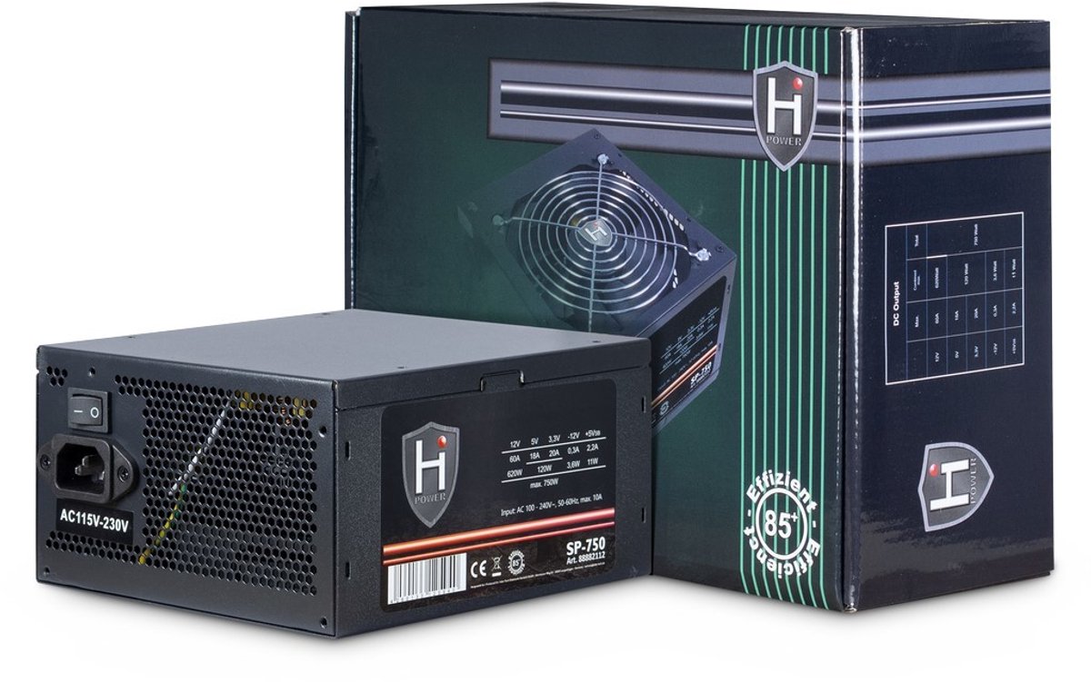 Inter-Tech HIPOWER SP-750 Alimentation PC 750 W ATX
