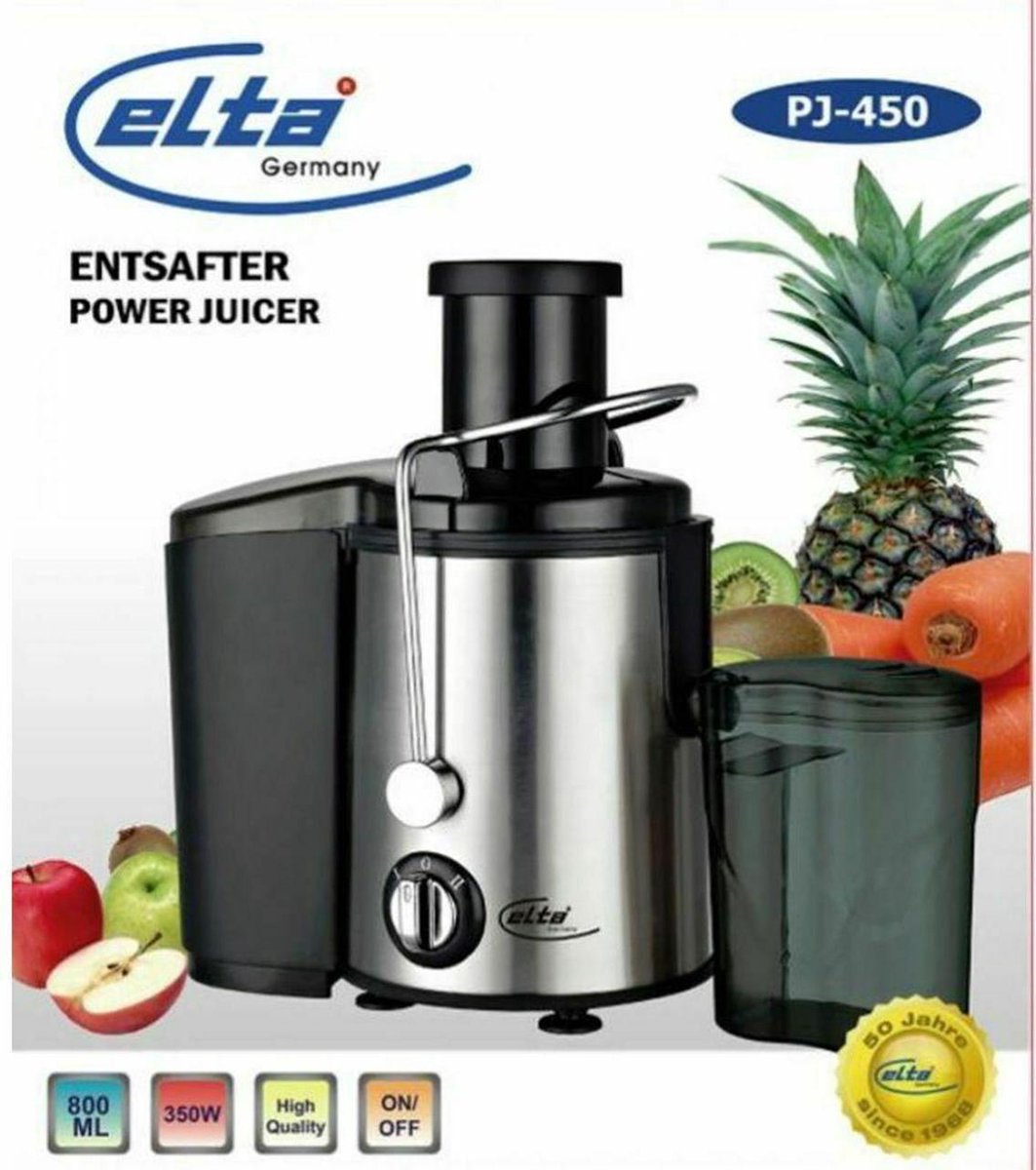 Elta Extracteur de jus PJ-450 350 W argent, noir écoulement direct du jus