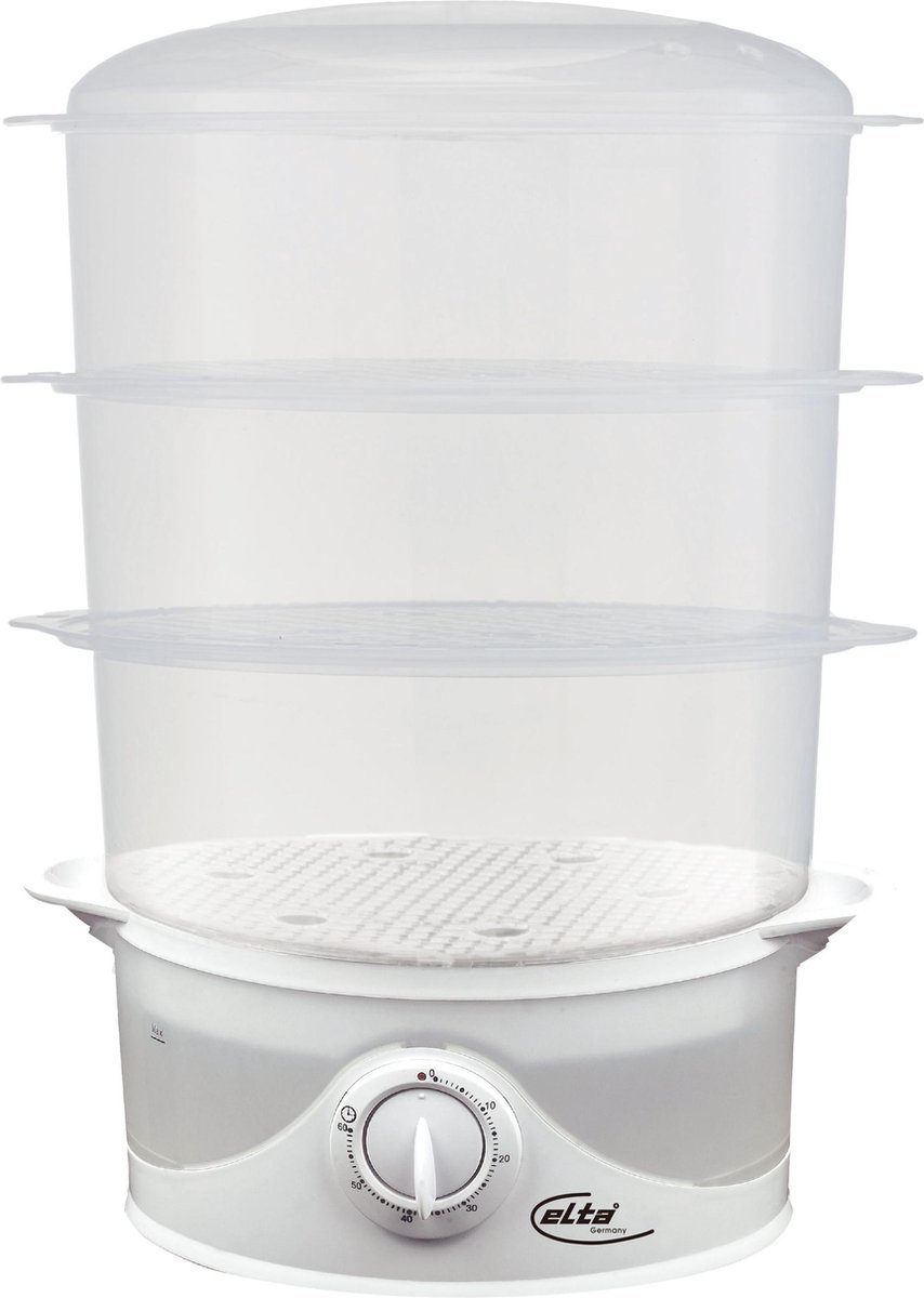 Elta FS-800 Cuiseur vapeur 800 W transparent, blanc
