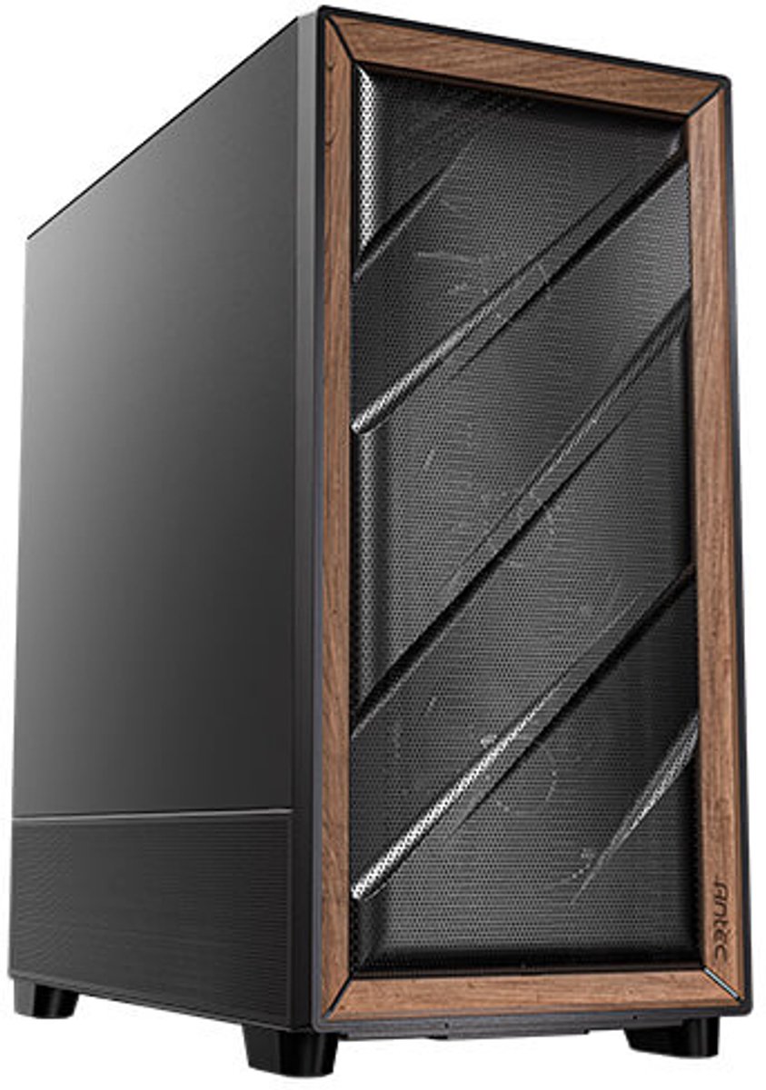 Tour midi Antec FLUX SE Boîtier PC noir, bois