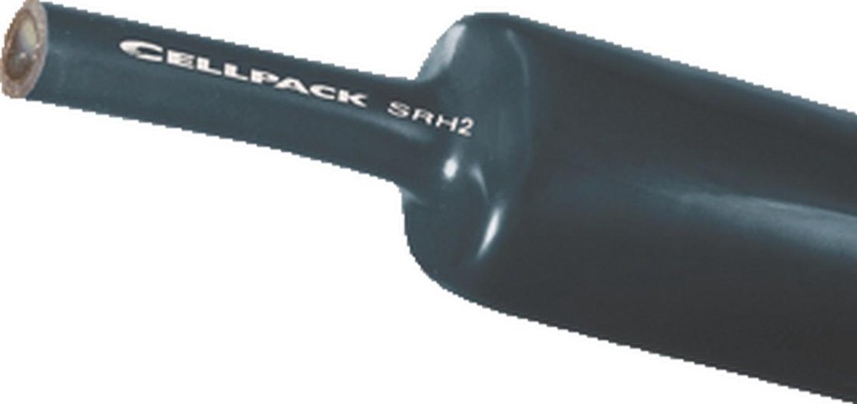 CellPack 127431 Gaine thermorétractable avec colle noir 120 mm 34 mm Taux de retreint:3:1 1 m