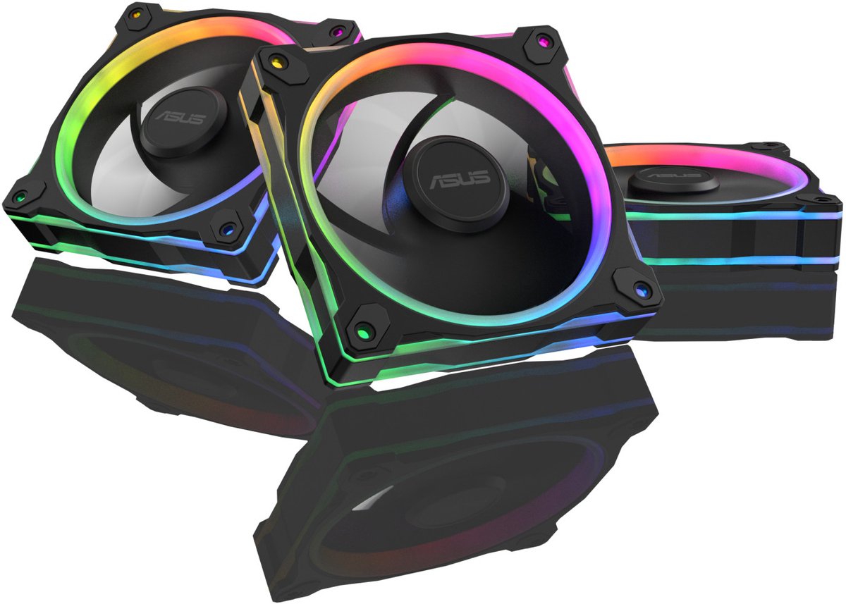 Asus PRIME MR120 Ventilateur pour PC noir (l x H x P) 150 x 50 x 150 mm avec éclairage LED