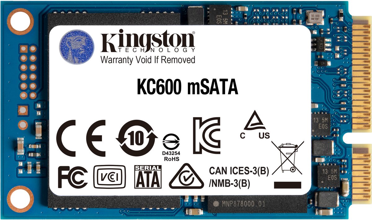 Kingston Technology KC600 mSATA 256 GB Serial ATA III 3D TLC