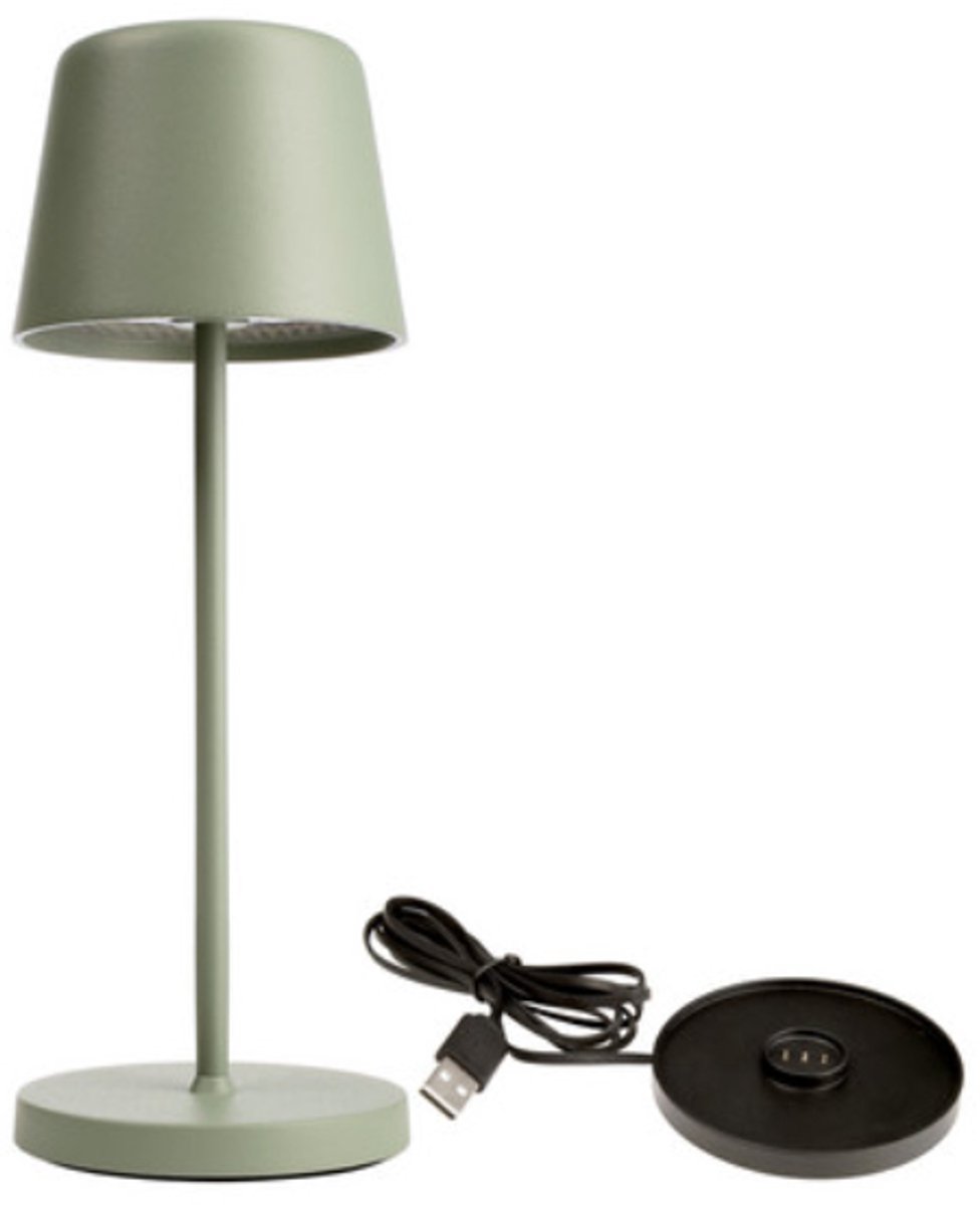 Deko Light 620203 Canis Mini Lampe de poche LED sans fil 2.3 W blanc chaud vert-gris