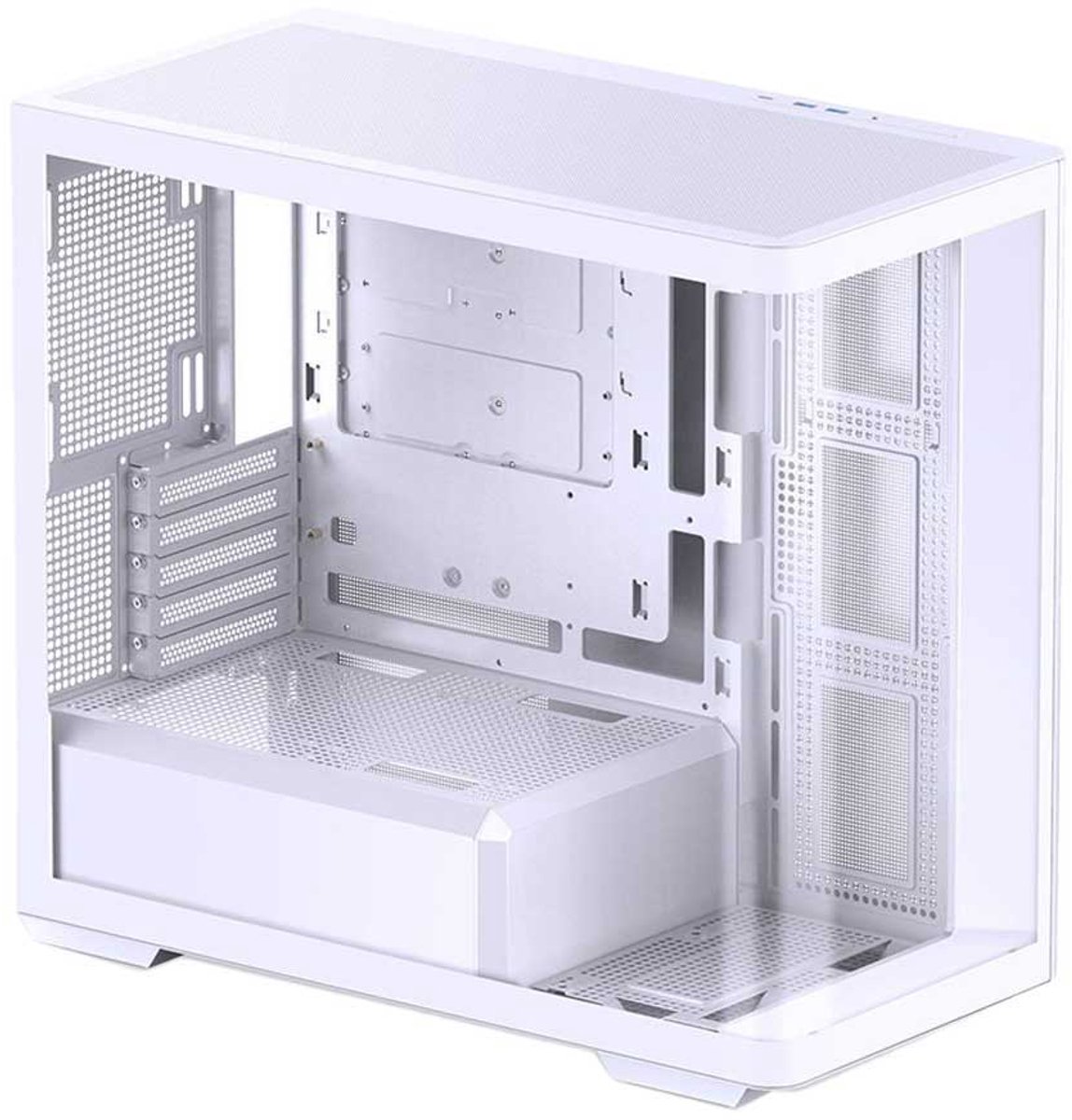 Tour midi Jonsbo Boîtier, Boîtier PC, Boîtier gaming blanc