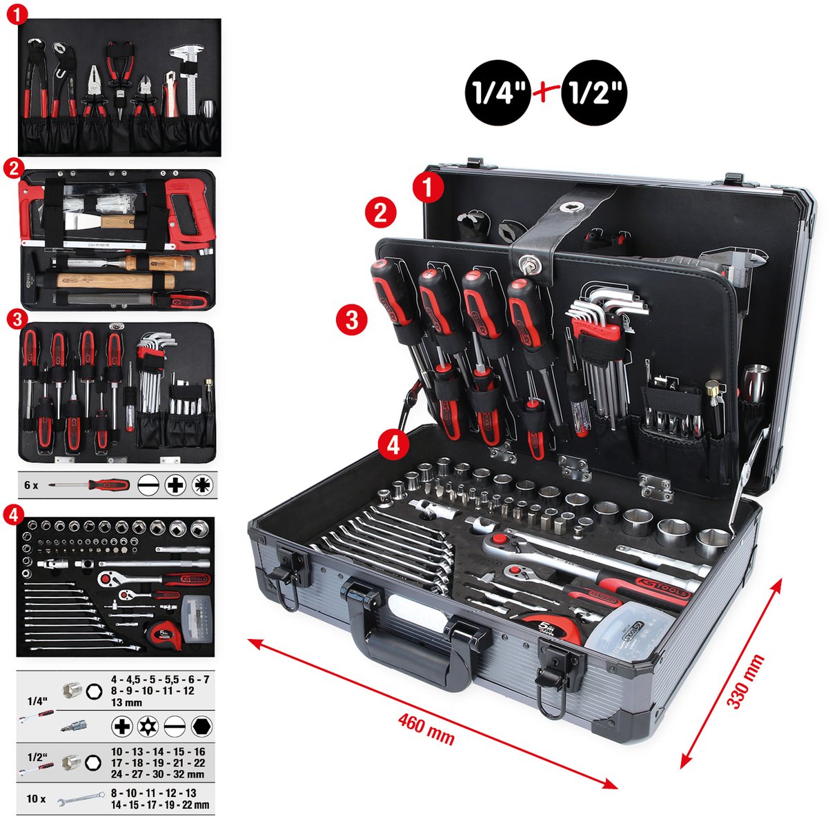 KS Tools 911.0649 Jeu doutils universelle en valise