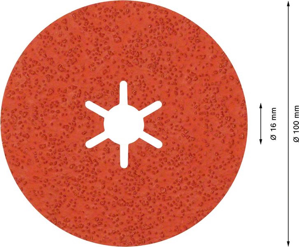 Bosch Accessories 2608621816 Disque en fibres Diamètre 100 mm Grain=36 25 pc(s)