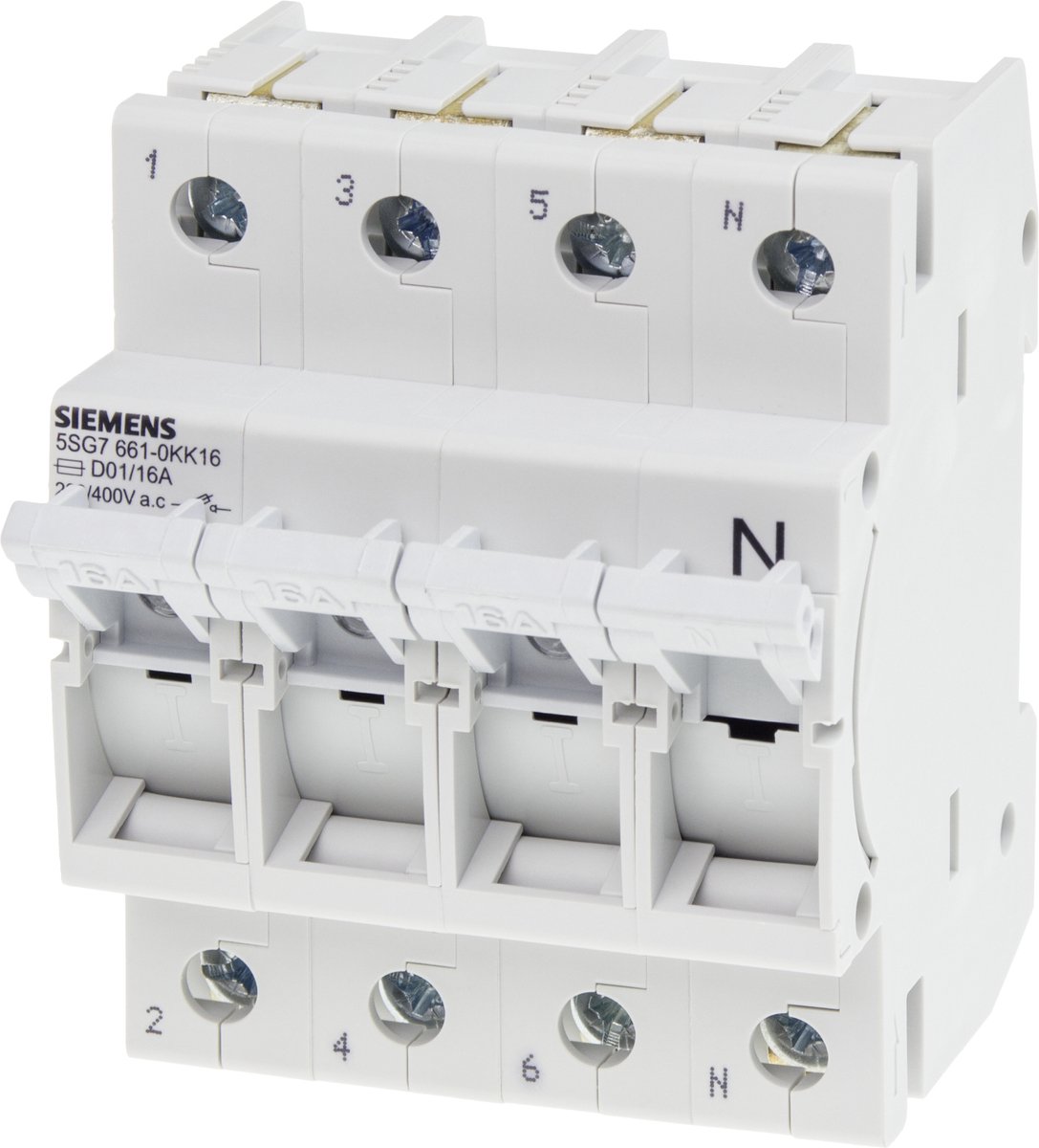 Siemens 5SG76610KK16 Interrupteur-sectionneur Taille du fusible = D01 16 A 400 V 3 pc(s)