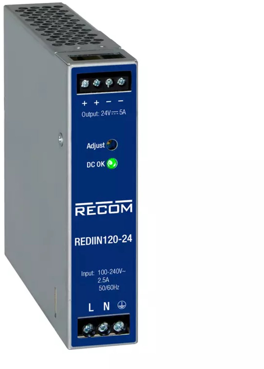 RECOM REDIIN120-12 Alimentation rail DIN 12 V 10 A 120 W Nbr. de sorties:1 x Contenu 1 pc(s)