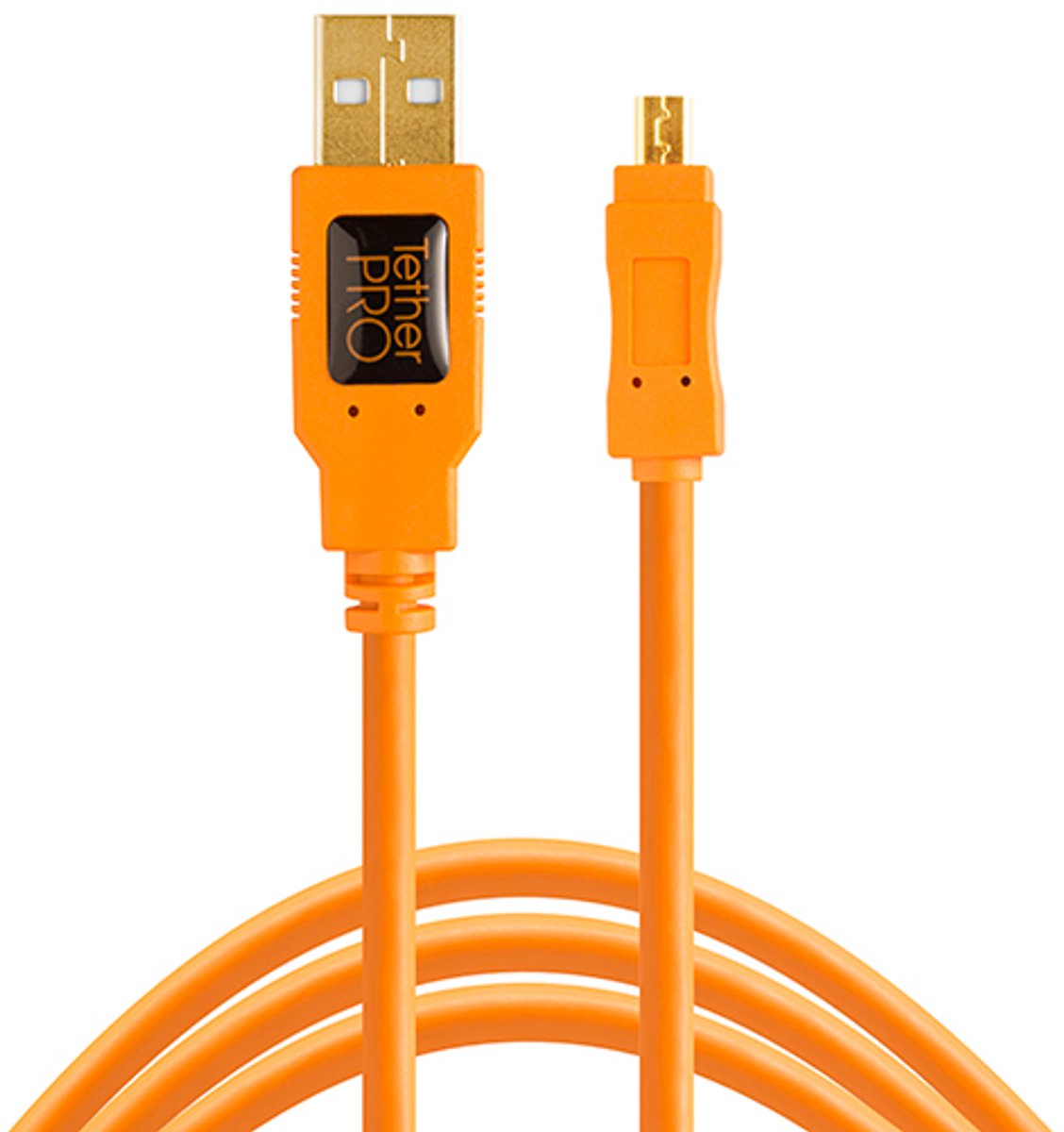 Tether Tools Câble USB USB 2.0 USB-Mini-B mâle, USB-A mâle 4.60 m orange avec noyau en ferrite CU8015-ORG