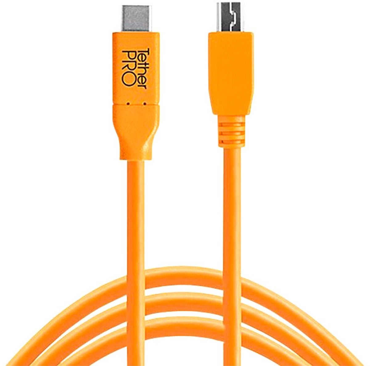 Tether Tools Câble USB USB 2.0 USB-C® mâle, USB-Mini-B mâle 4.60 m orange sans prise de charge, blindé CUC2415-ORG