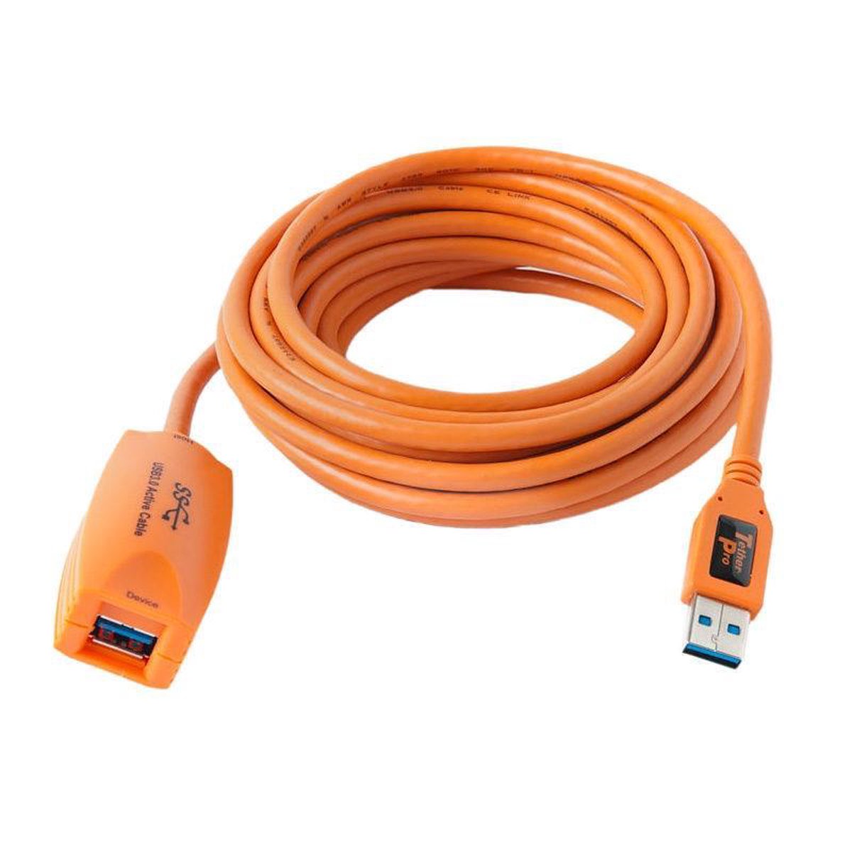Tether Tools Câble USB USB 3.2 Gen1 USB-A mâle, USB-A femelle 5.00 m orange actif avec amplification du signal CU3017