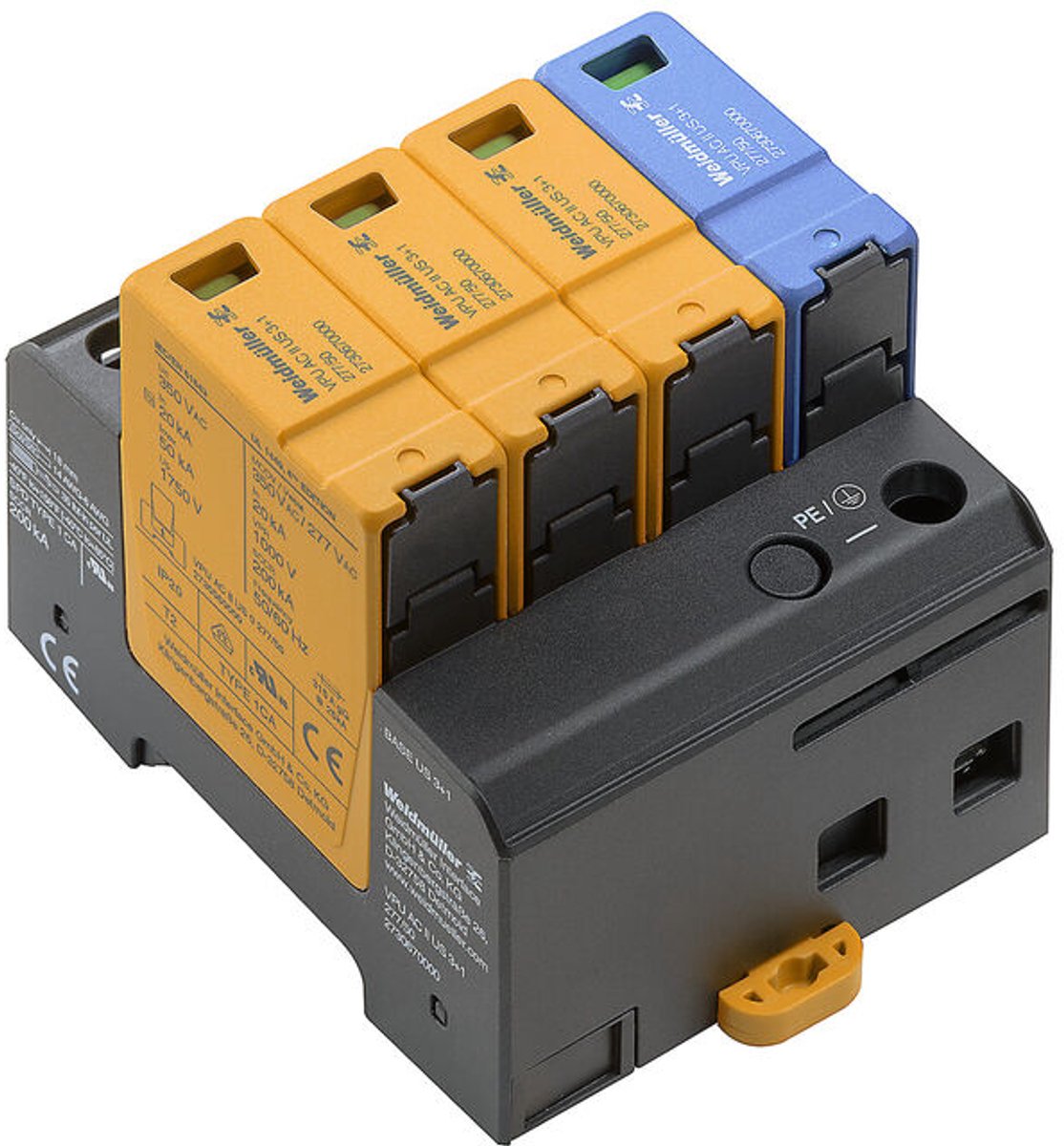 Weidmüller 2730670000 VPU AC II US 3+1 277/50 Dispositif antisurtension 20 kA 1 pc(s)