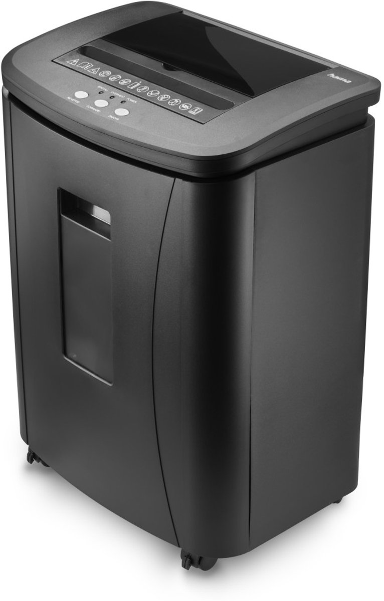 Destructeur de documents Hama Safe Auto M1200 125 feuille(s) micro-découpage 4 x 20 mm P-4 25 l Détruit également les cartes de crédit