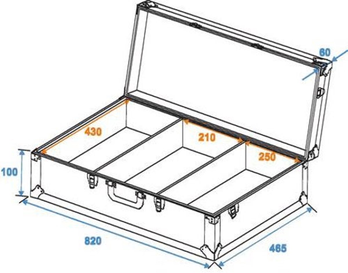 Roadinger Roadinger DIGI M-10 Mallette de mixage (L x l x H) 165 x 860 x 505 mm