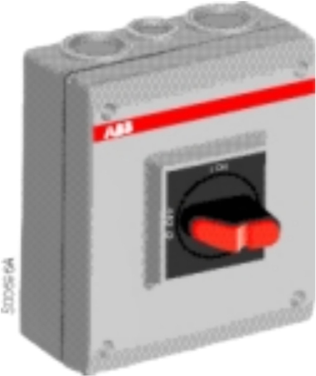 Commutateur de sécurité noir 6 pôles ABB 1SCA022401R1730