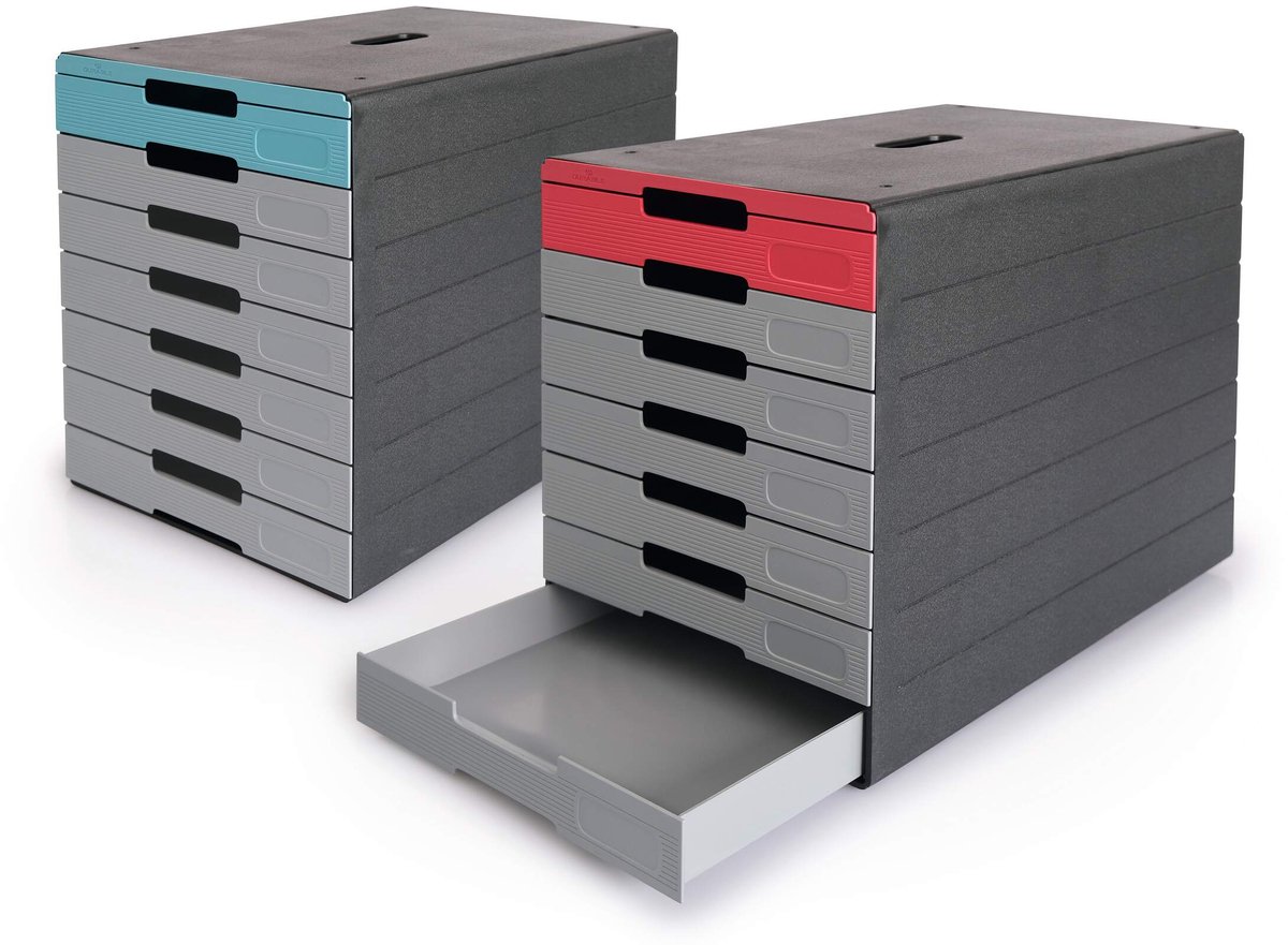 Durable IDEALBOX PRO 7 776303 Caisson à tiroirs anthracite DIN A4, DIN C4 Nombre de tiroirs: 7